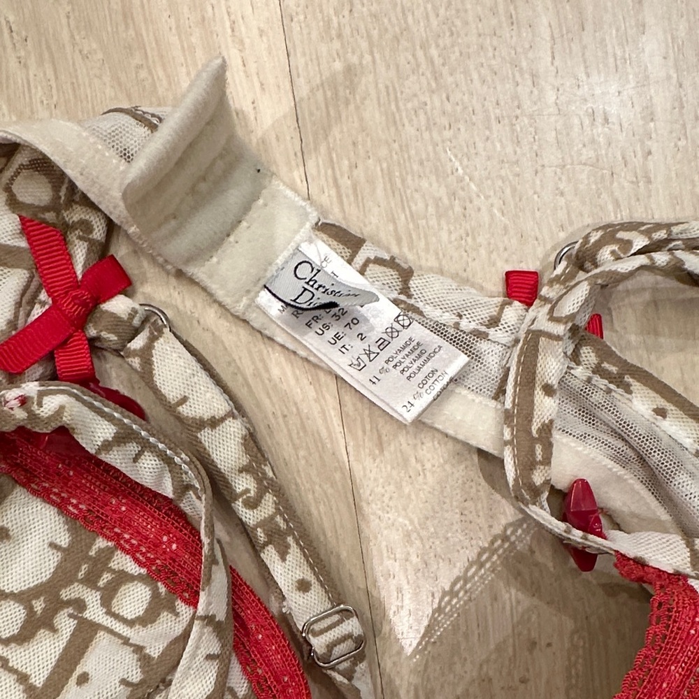 Christian Dior hardcore vintage Lingerie set 32b small thong Rare! - Picture 3 of 9